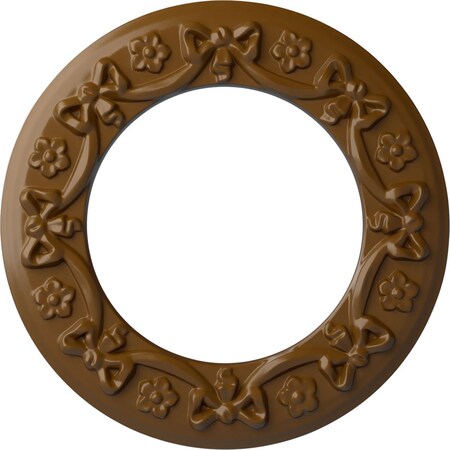 Ekena Millwork Ribbon with Bow Medallion (Canopies up to 7 1/2"), 12 1/4"OD x 7 1/2"ID x 7/8"P, Smokey Topaz CM12RISTF